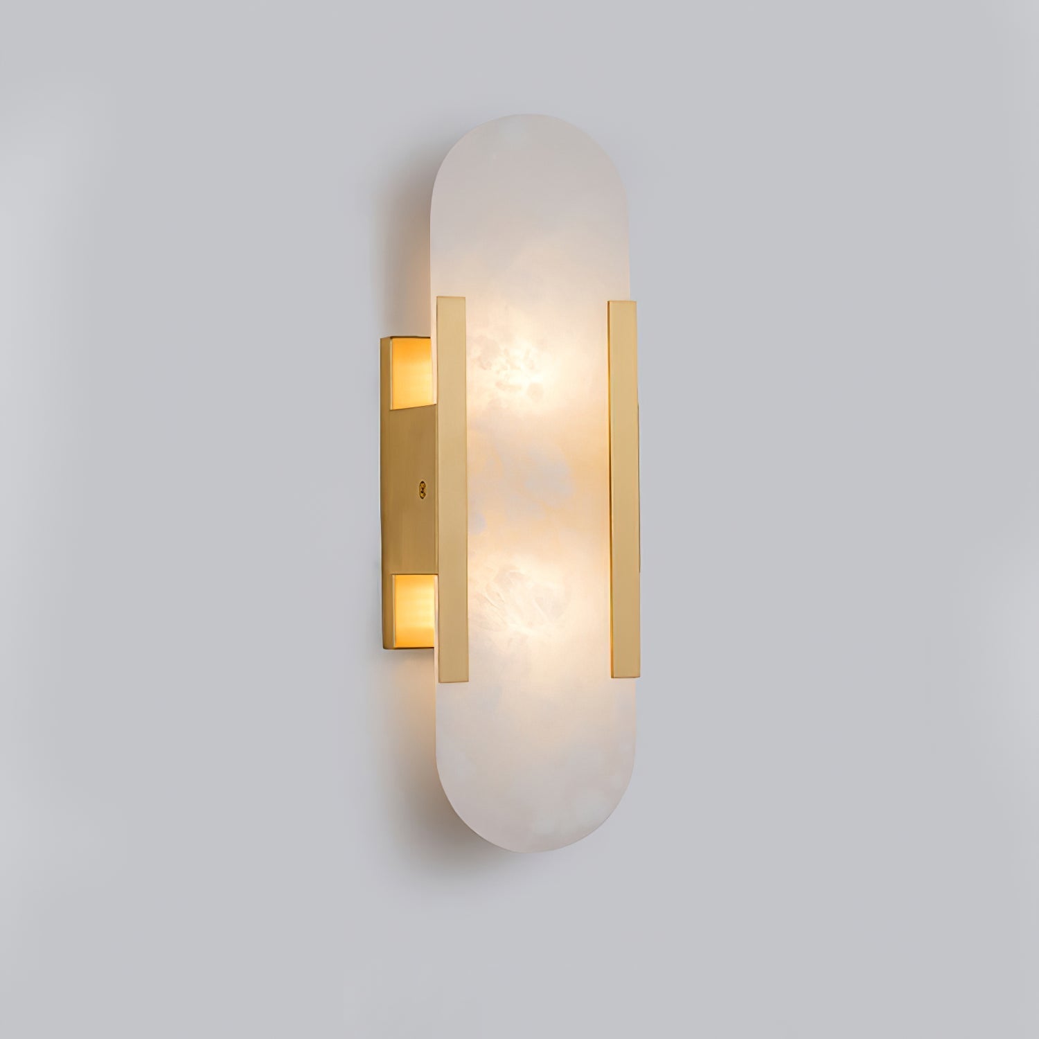 Modern Alabaster Elongated Marble LED Wall Sconce 2-Light
