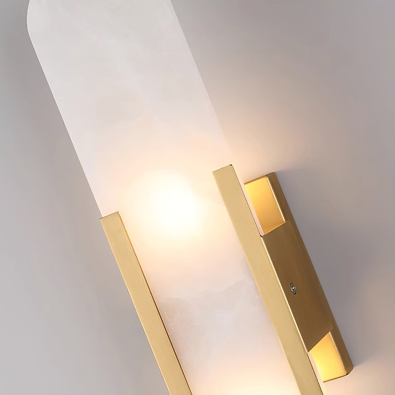 Modern Alabaster Elongated Marble LED Wall Sconce 2-Light