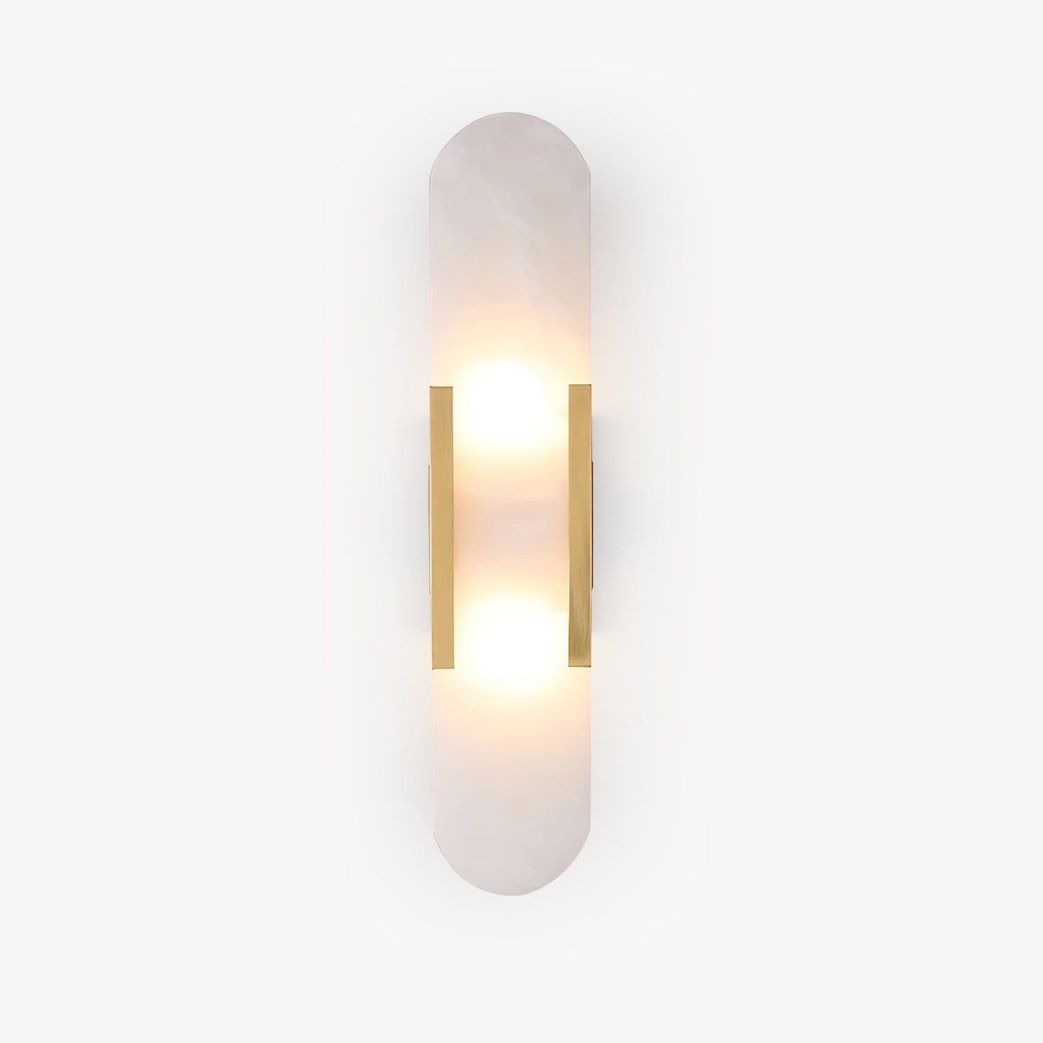 Modern Alabaster Elongated Marble LED Wall Sconce 2-Light