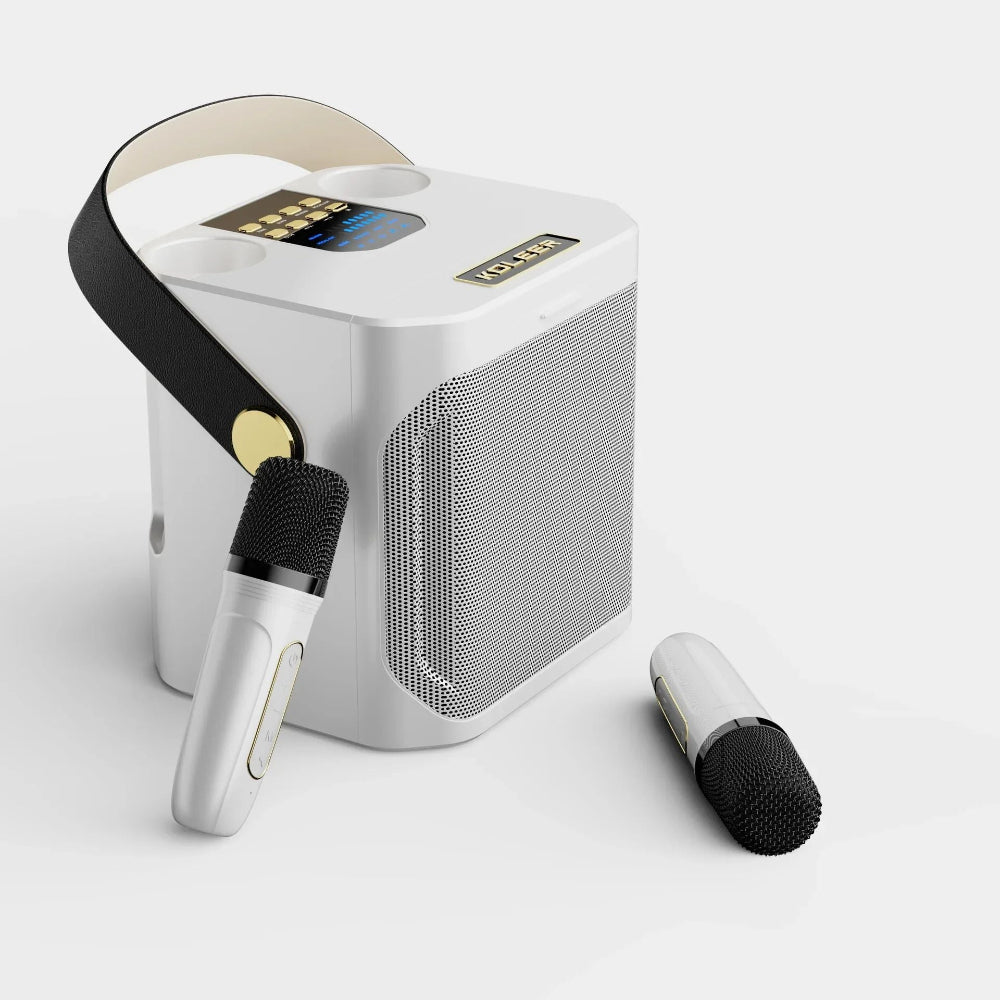Compact Karaoke Speaker | Dual Wireless Microphones With 360° Sound