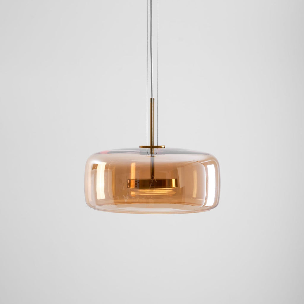Modern Smoked Glass Dome LED Pendant Light 1-Light
