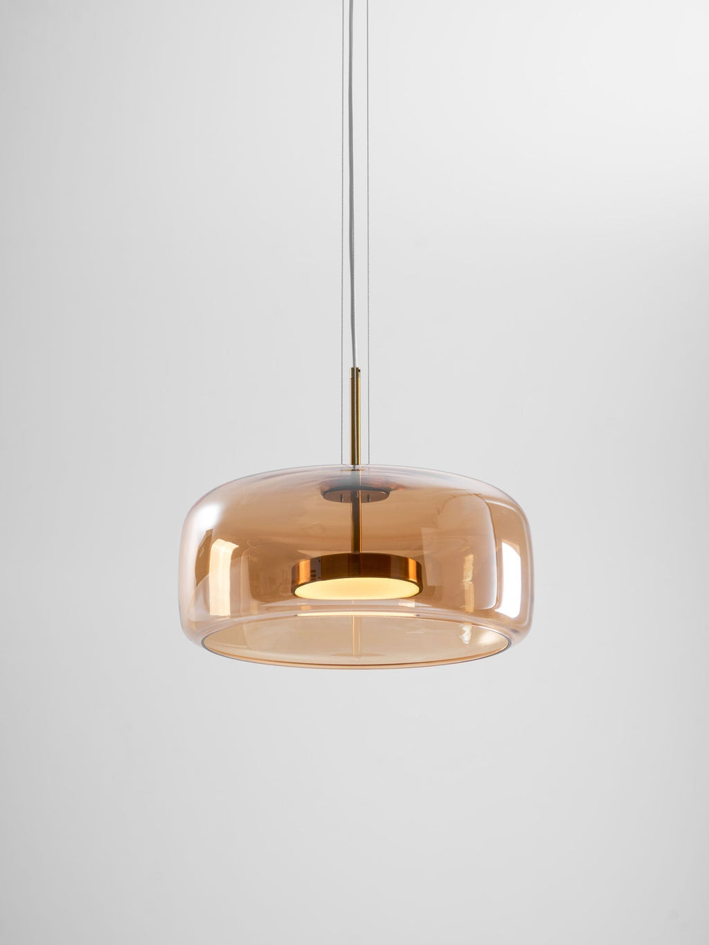 Modern Smoked Glass Dome LED Pendant Light 1-Light