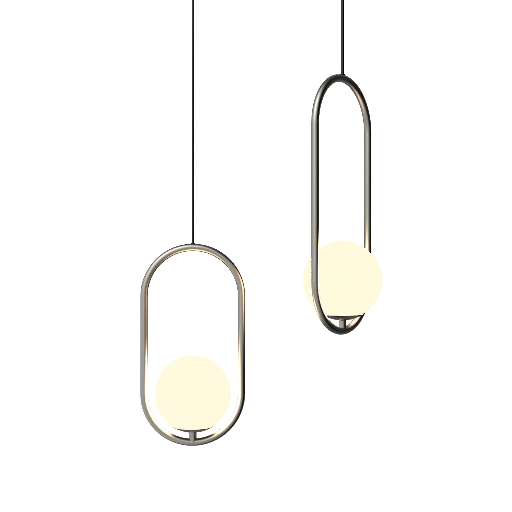 Modern Brass Ring Globe Glass Pendant Light 1-Light