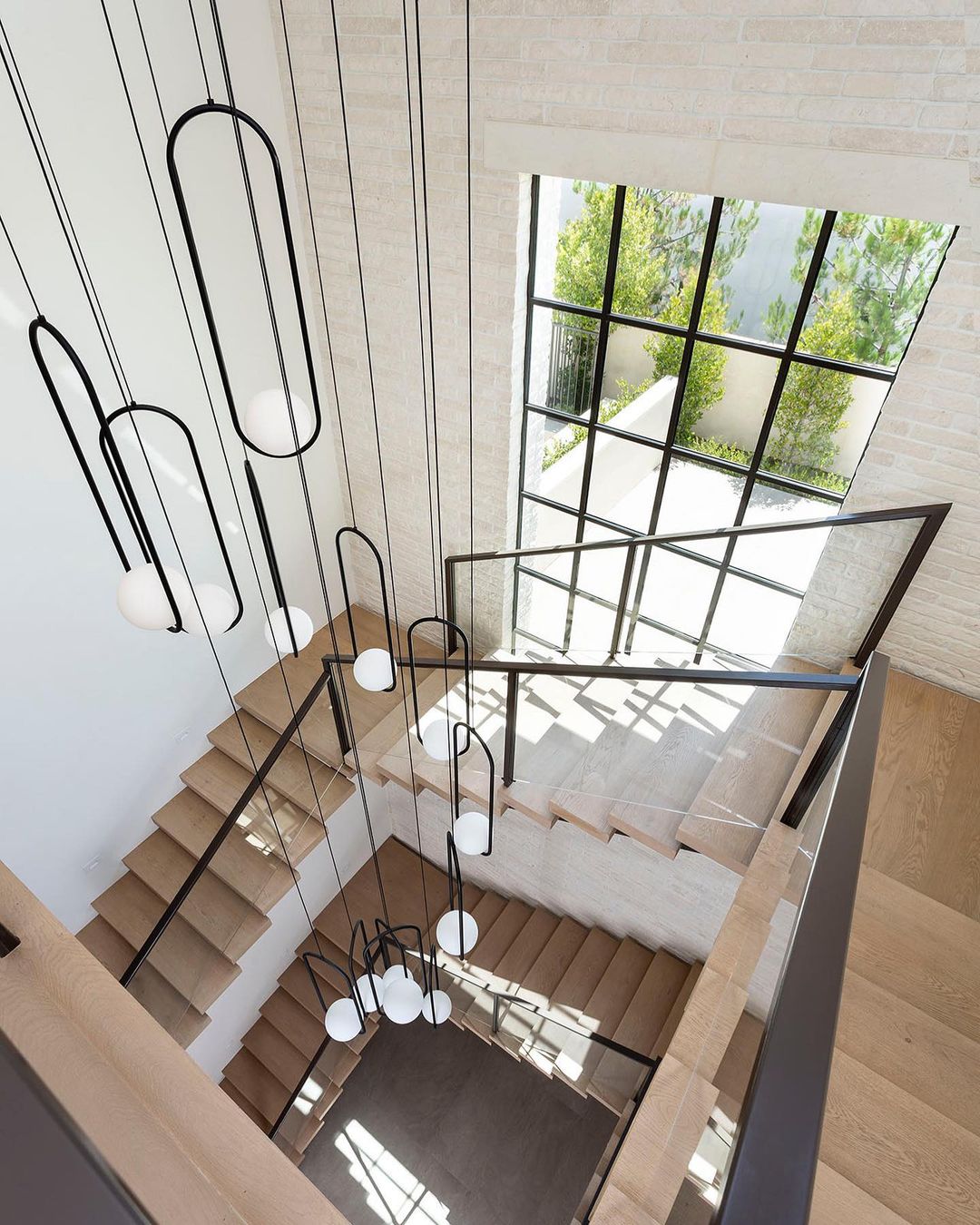 Modern Brass Ring Globe Glass Pendant Light 1-Light