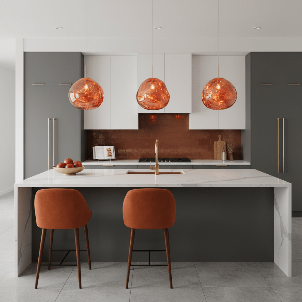 Modern Lava Glass Dome Pendant Light 1-Light