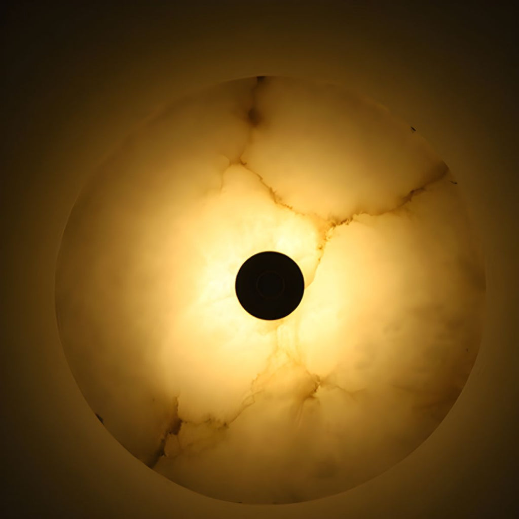 Modern Marble Round LED 1-Light Wall Light