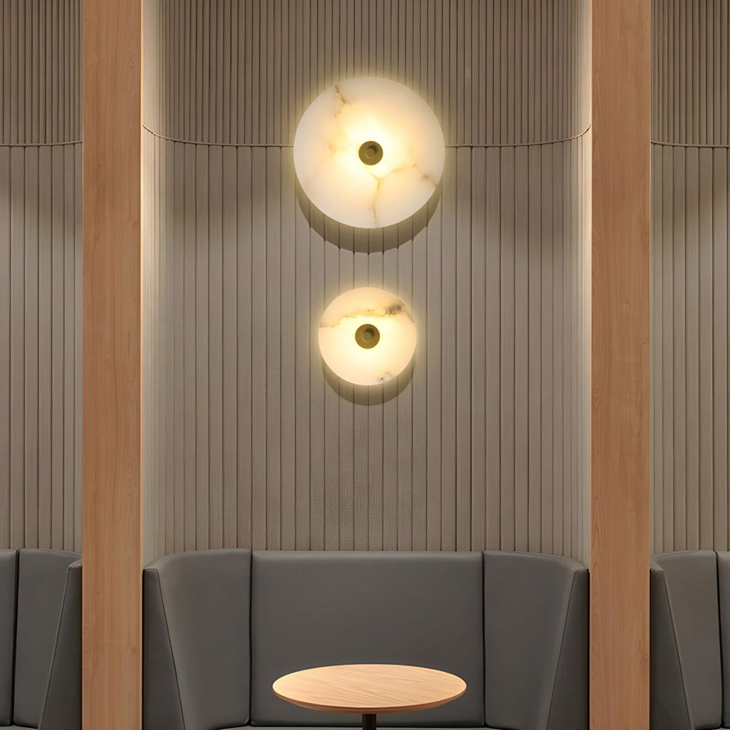 Modern Marble Round LED 1-Light Wall Light