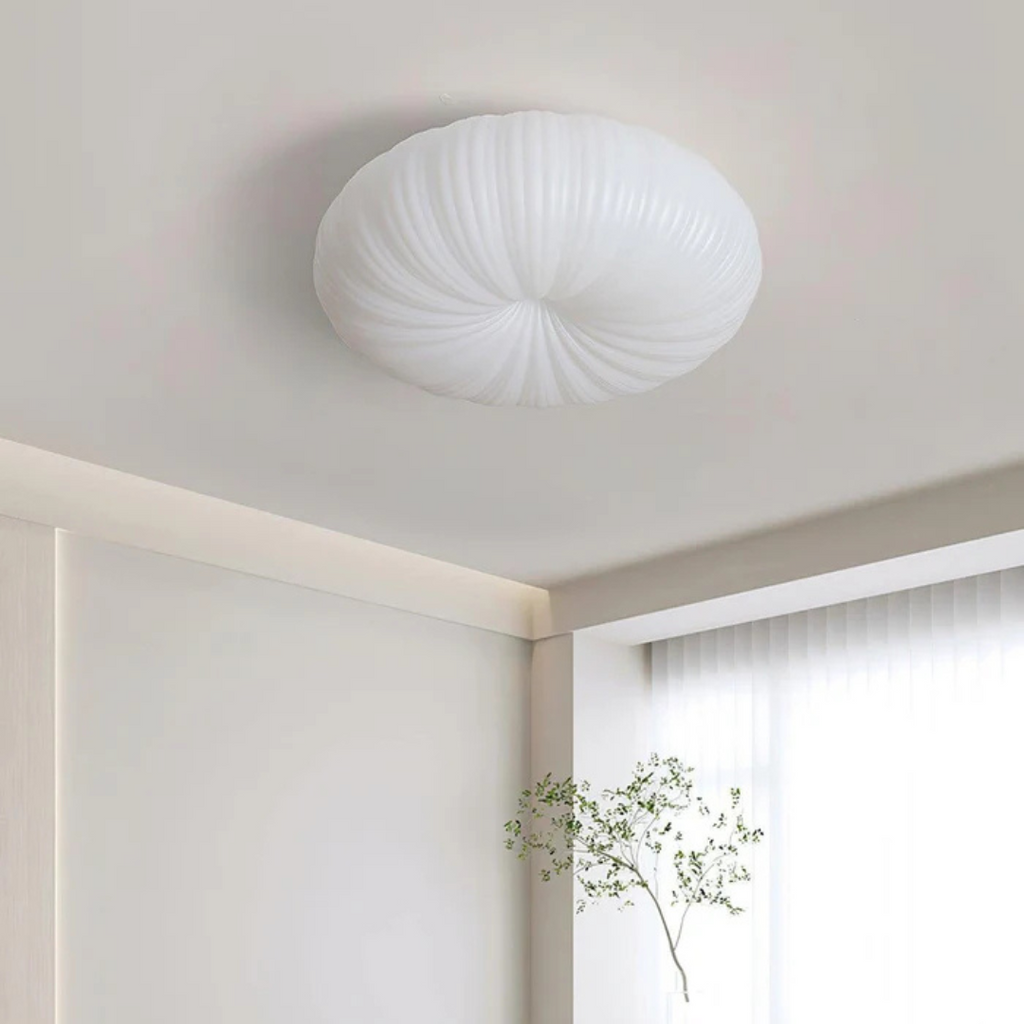 Modern LED Flush Mount Ceiling Light Fixture, Dimmable Warm & Cool White Options for Stylish Home Interiors