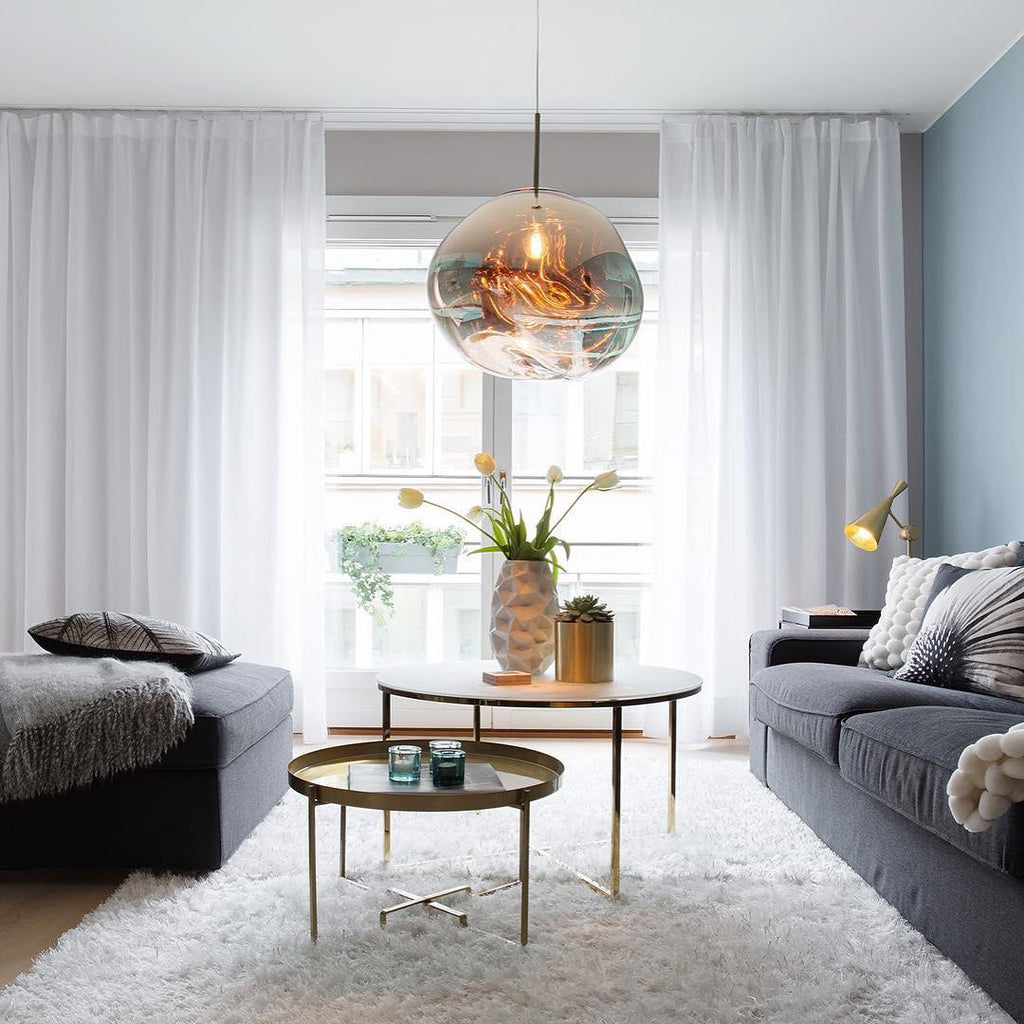 Modern Lava Glass Dome Pendant Light 1-Light