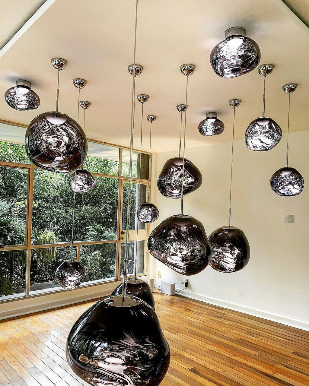 Modern Lava Glass Dome Pendant Light 1-Light