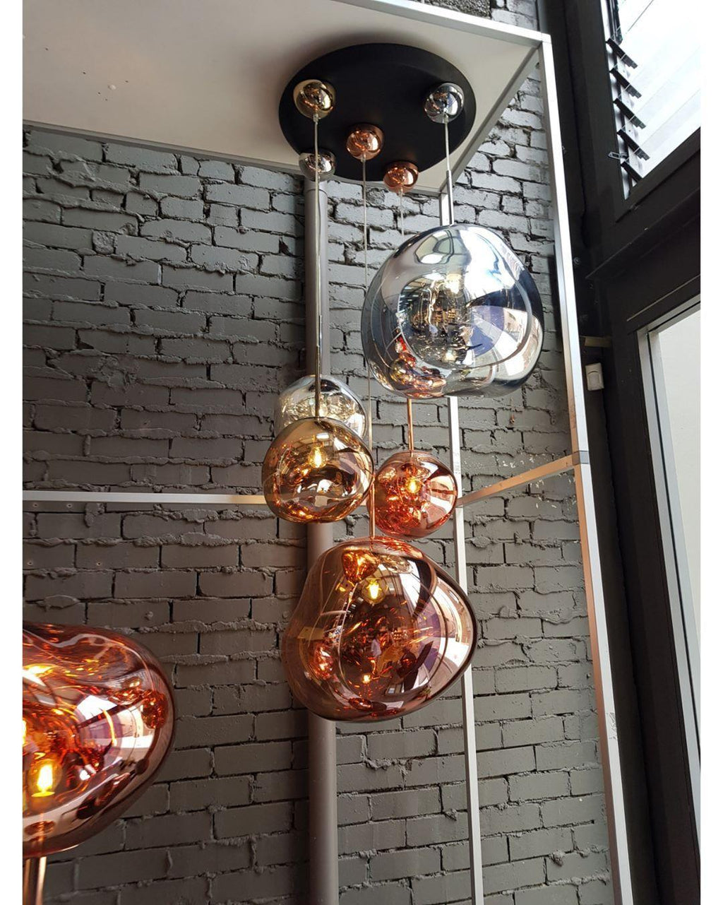 Modern Lava Glass Dome Pendant Light 1-Light