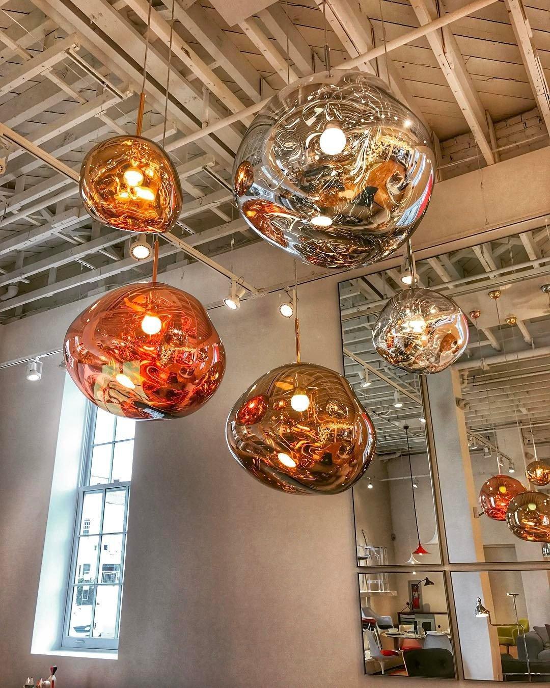 Modern Lava Glass Dome Pendant Light 1-Light