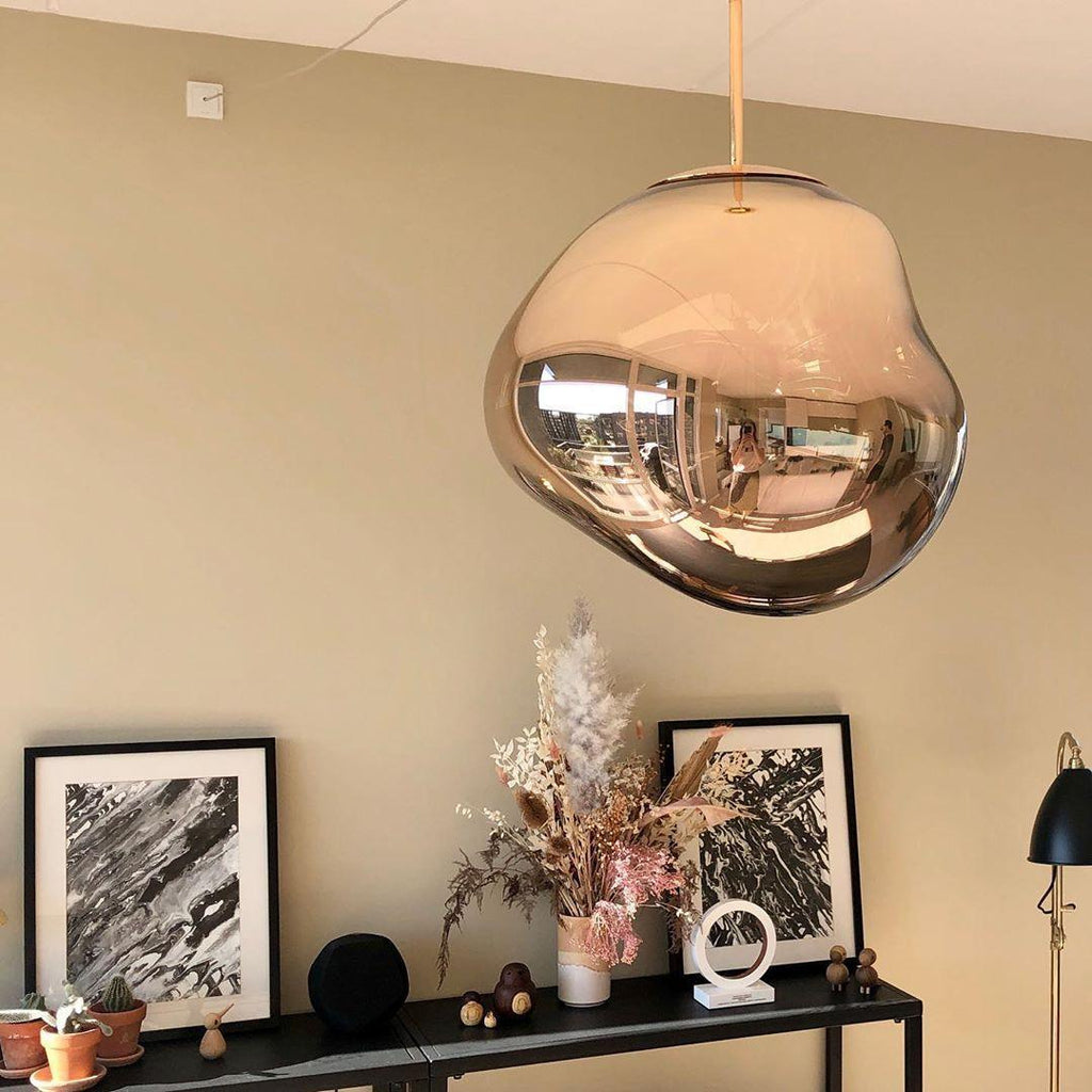 Modern Lava Glass Dome Pendant Light 1-Light