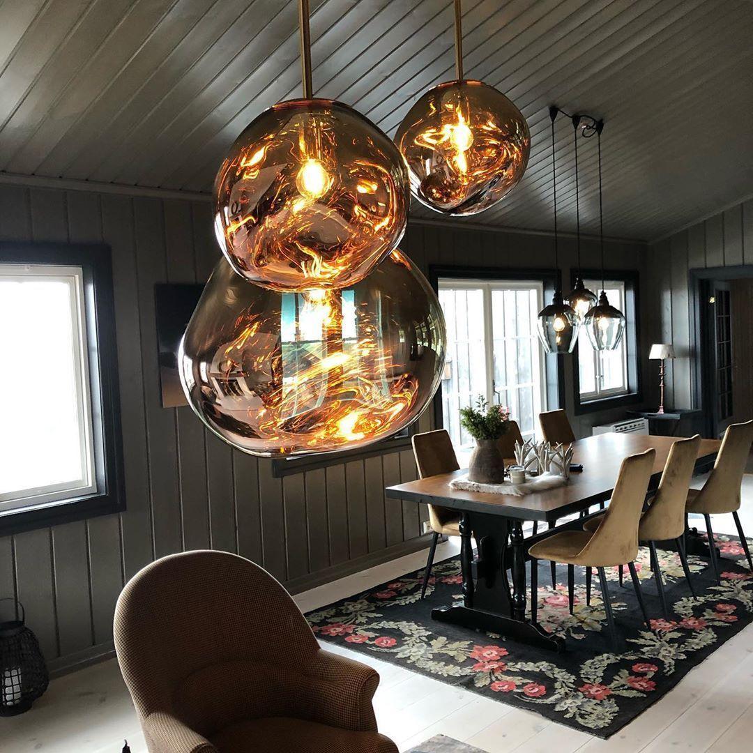 Modern Lava Glass Dome Pendant Light 1-Light