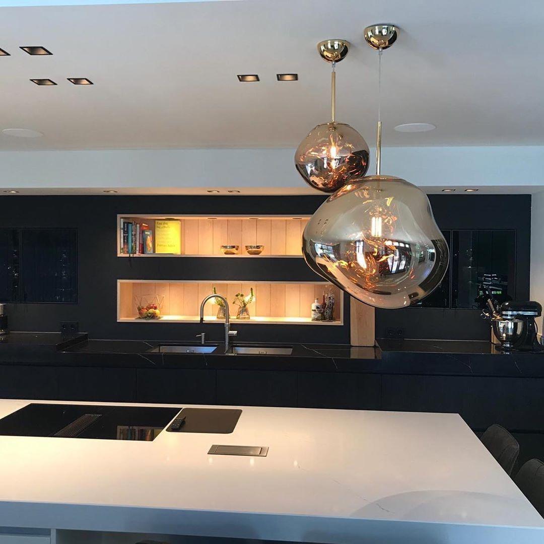 Modern Lava Glass Dome Pendant Light 1-Light