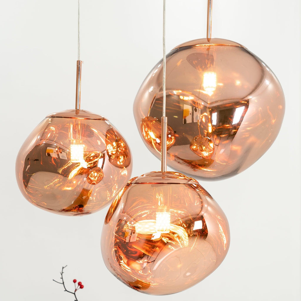 Modern Lava Glass Dome Pendant Light 1-Light