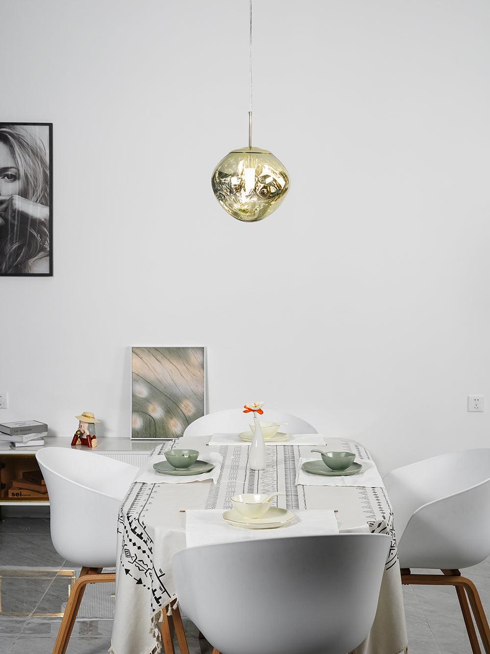 Modern Lava Glass Dome Pendant Light 1-Light