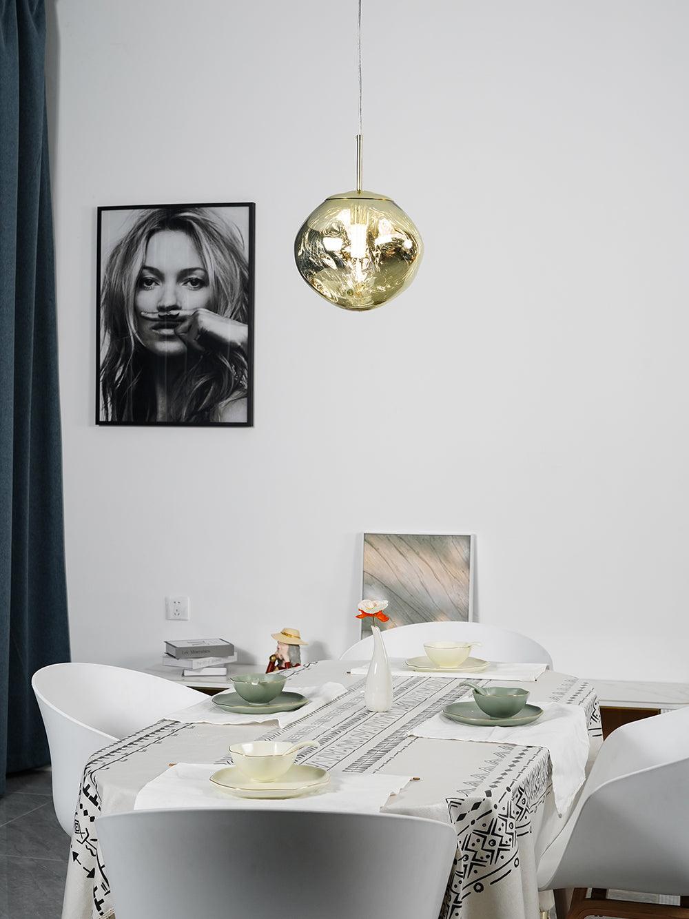 Modern Lava Glass Dome Pendant Light 1-Light