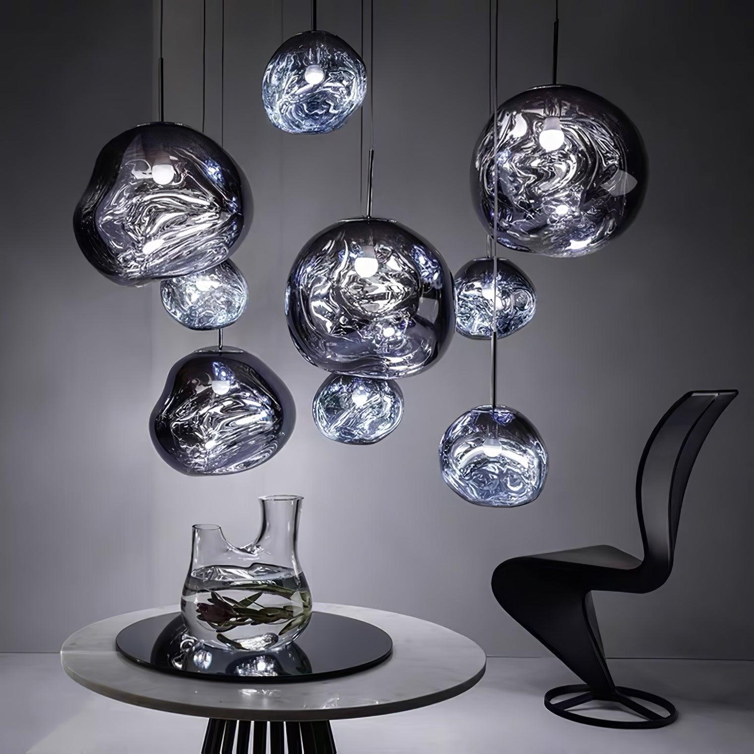 Modern Lava Glass Dome Pendant Light 1-Light