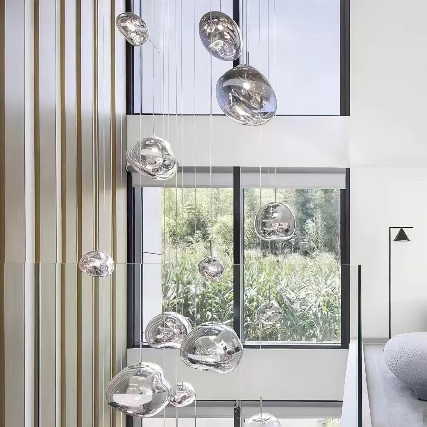 Modern Lava Glass Dome Pendant Light 1-Light