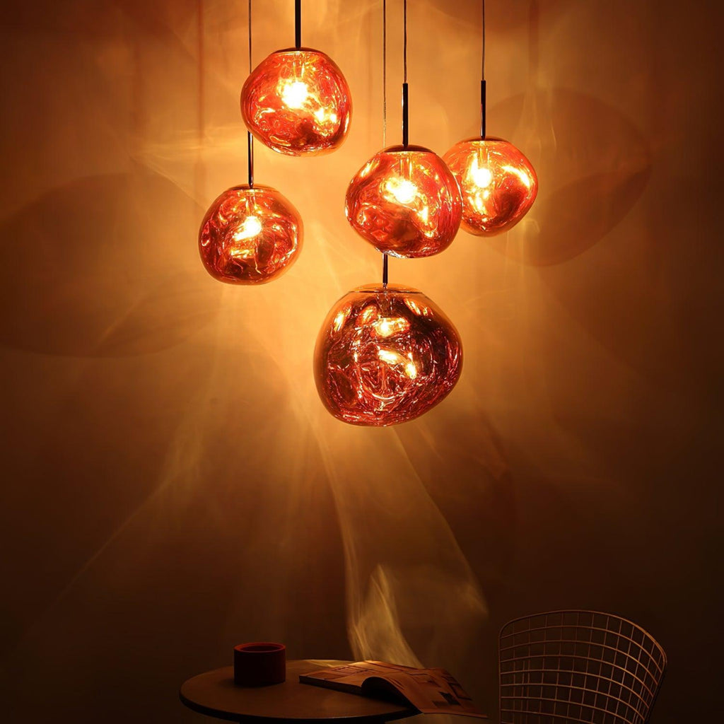 Modern Lava Glass Dome Pendant Light 1-Light