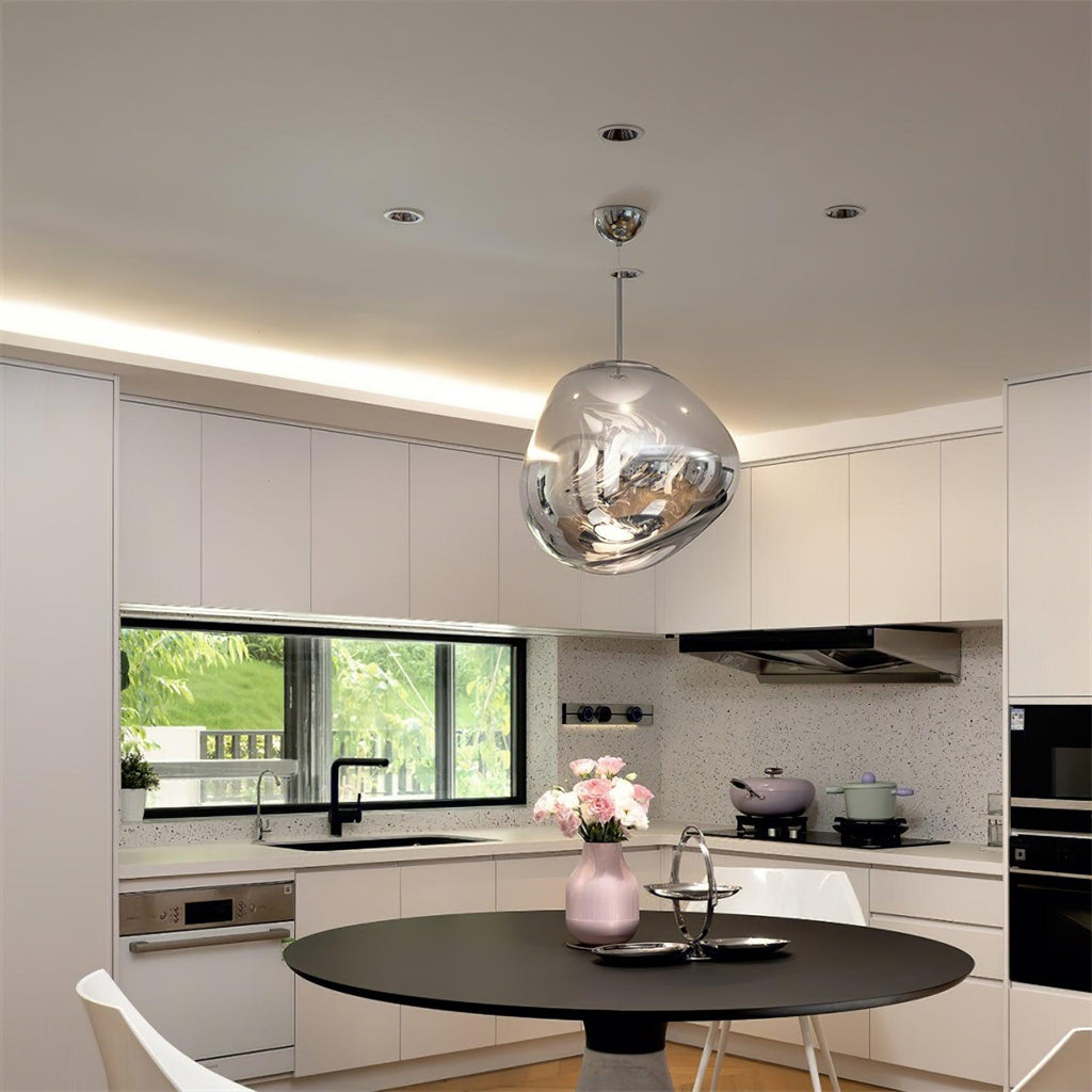 Modern Lava Glass Dome Pendant Light 1-Light