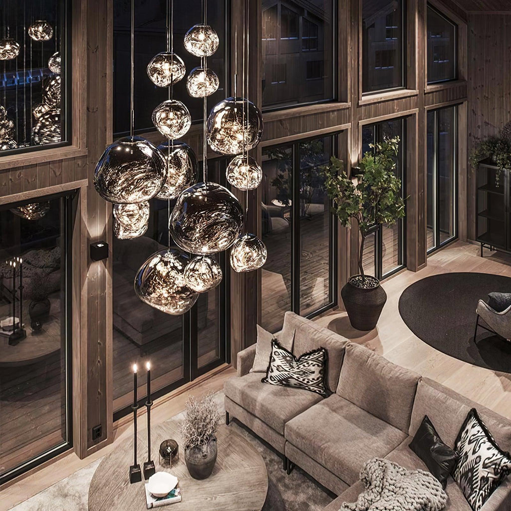 Modern Lava Glass Dome Pendant Light 1-Light