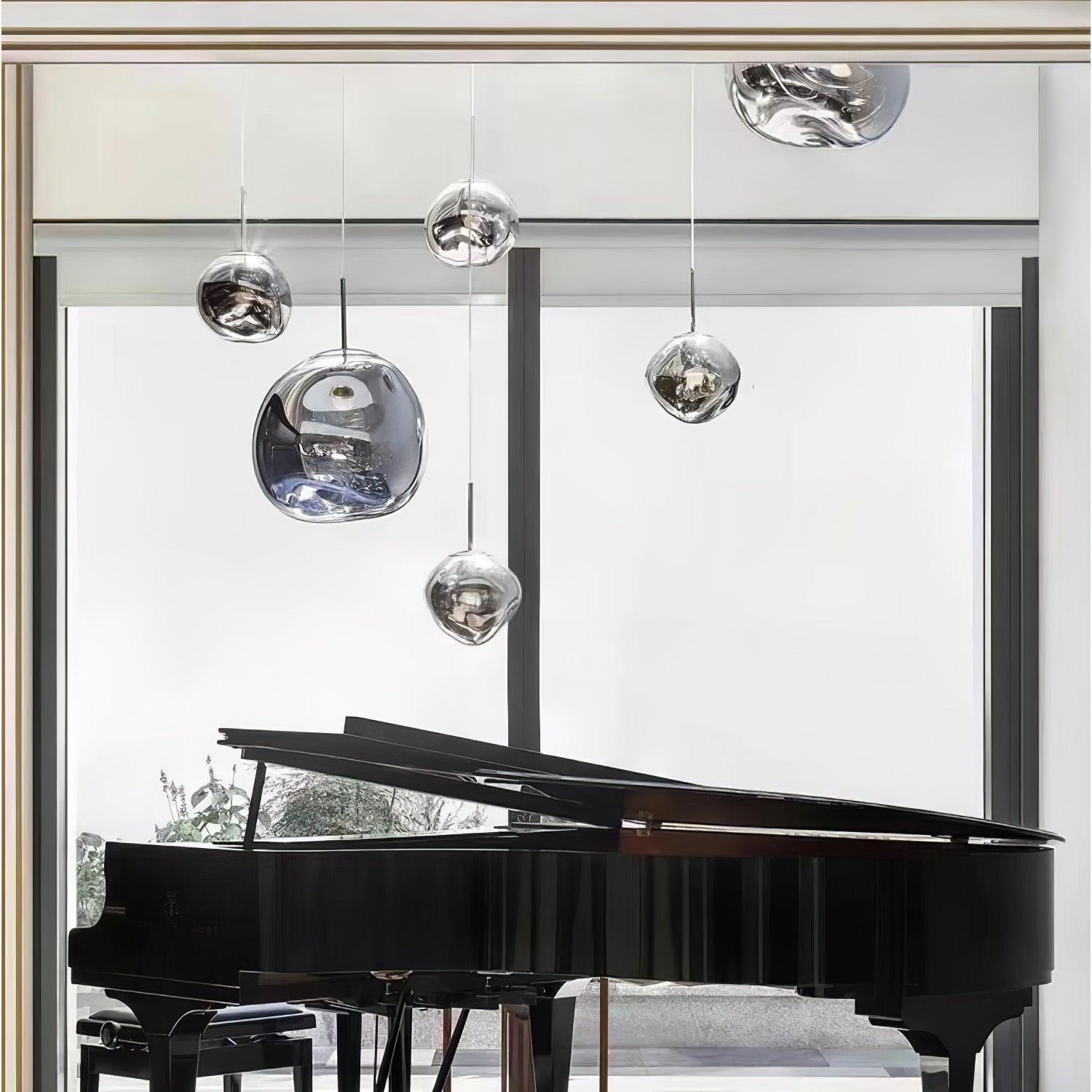 Modern Lava Glass Dome Pendant Light 1-Light