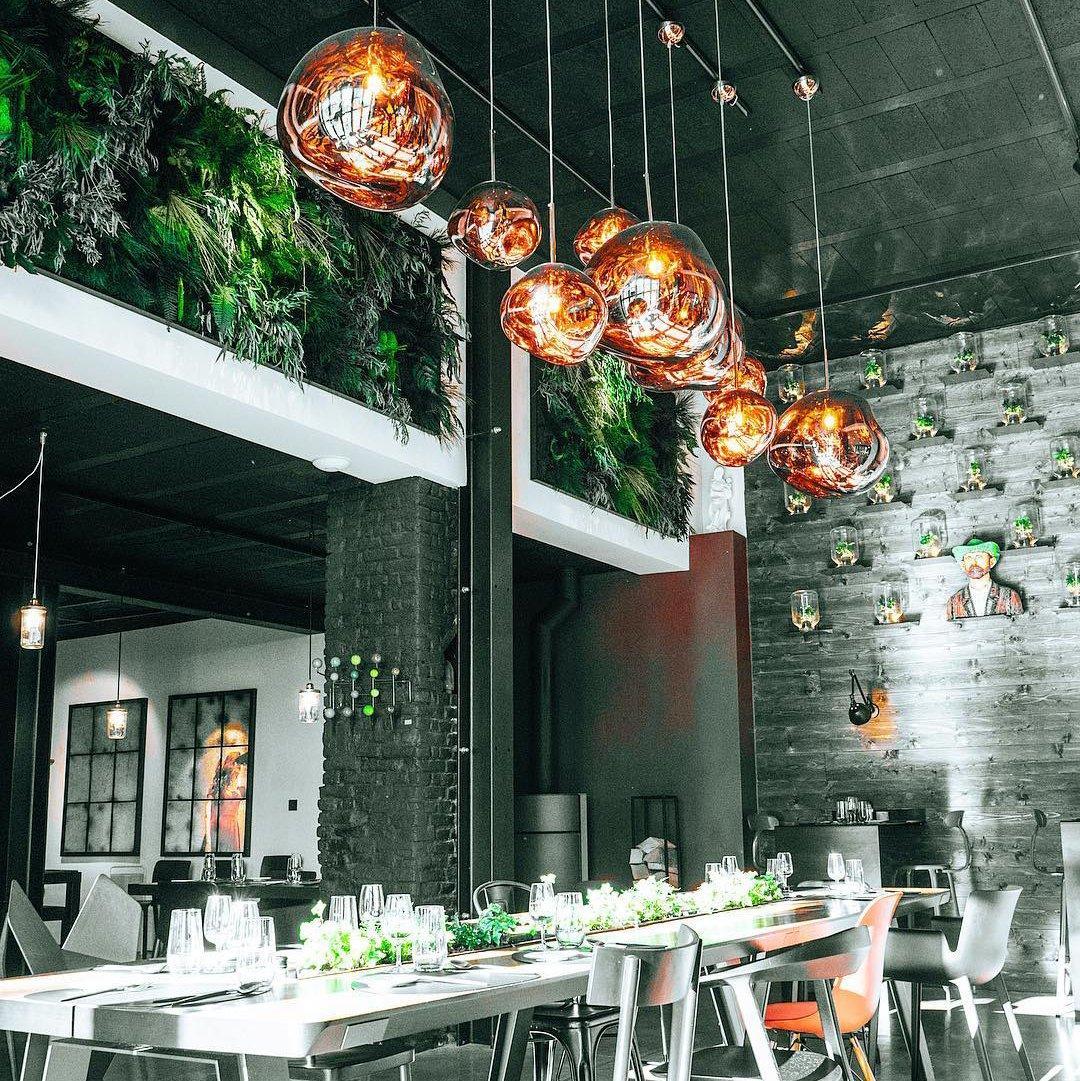 Modern Lava Glass Dome Pendant Light 1-Light