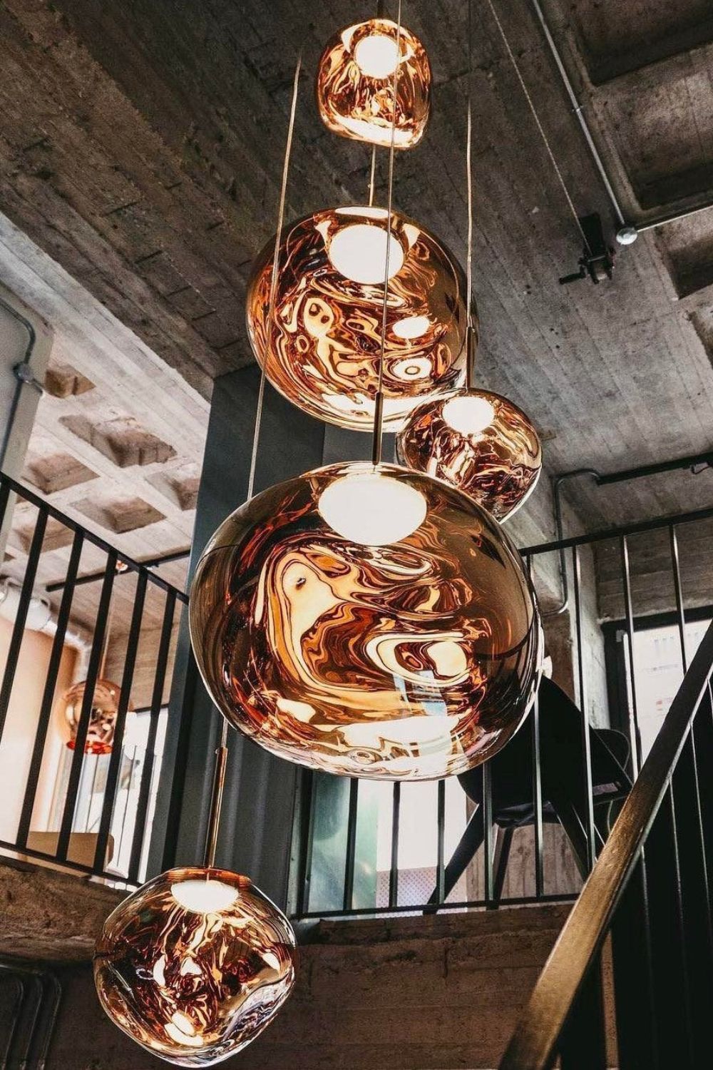 Modern Lava Glass Dome Pendant Light 1-Light