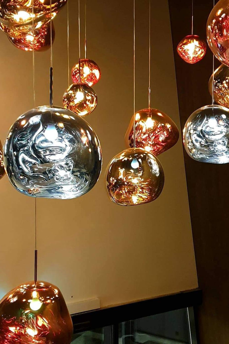 Modern Lava Glass Dome Pendant Light 1-Light