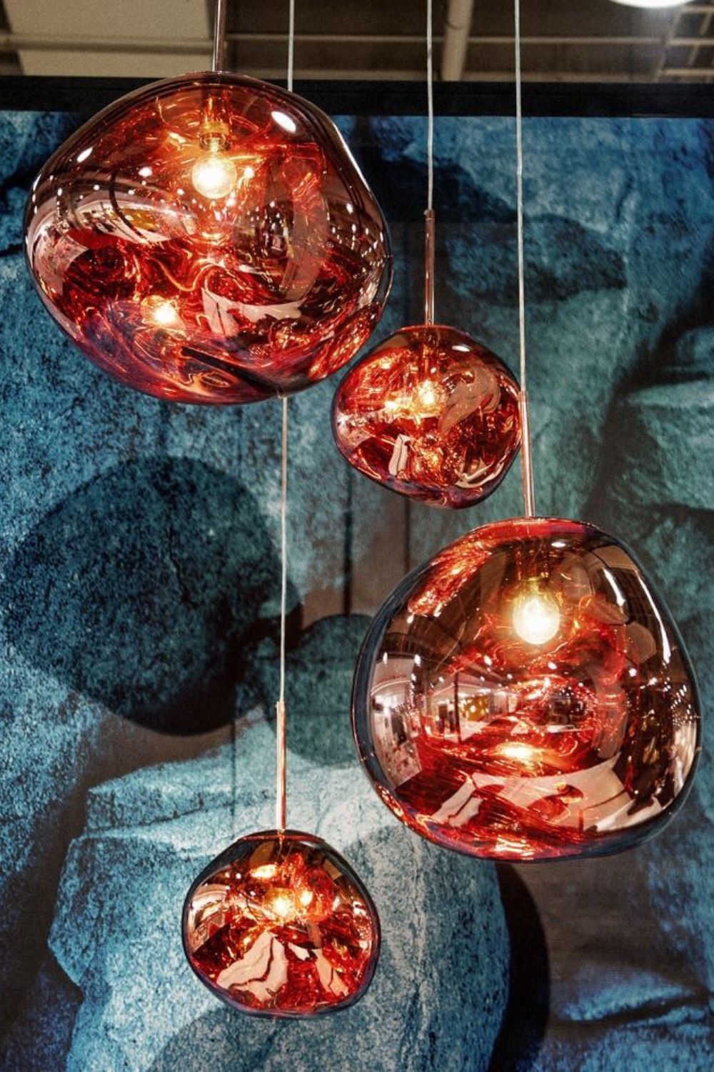 Modern Lava Glass Dome Pendant Light 1-Light