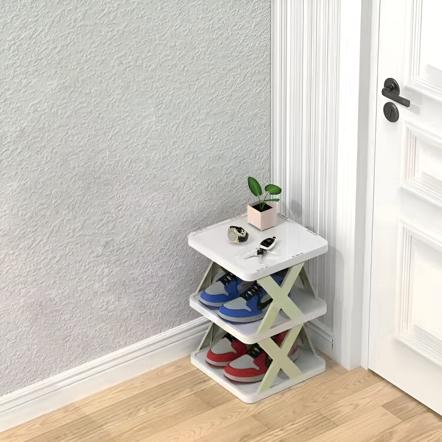 Guili | FlexiStack Shoe Rack – Foldable Multiple Shoe Organizer for Small Spaces