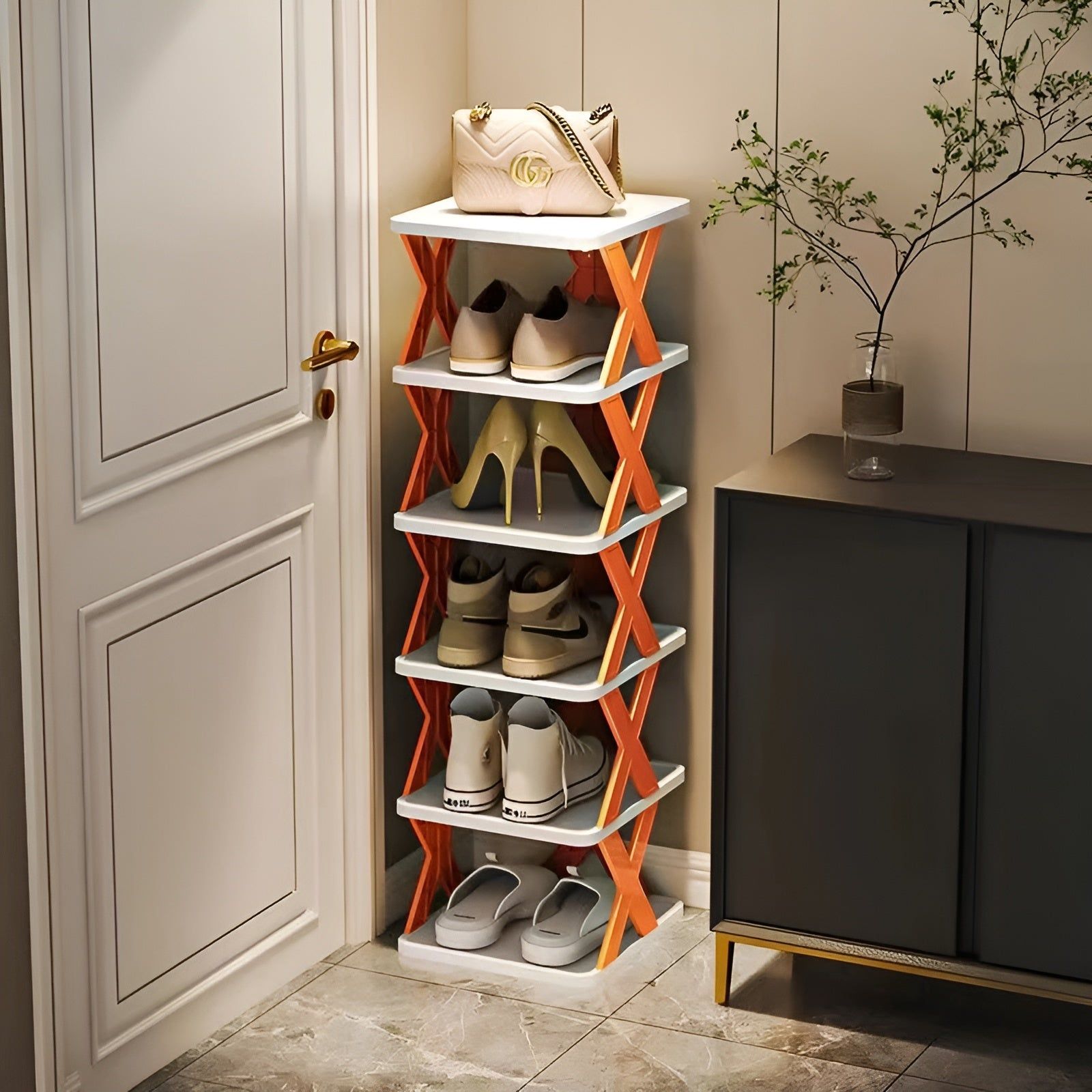 Guili | FlexiStack Shoe Rack – Foldable Multiple Shoe Organizer for Small Spaces