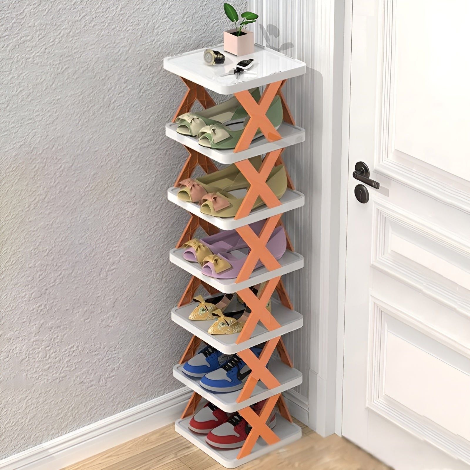Guili | FlexiStack Shoe Rack – Foldable Multiple Shoe Organizer for Small Spaces