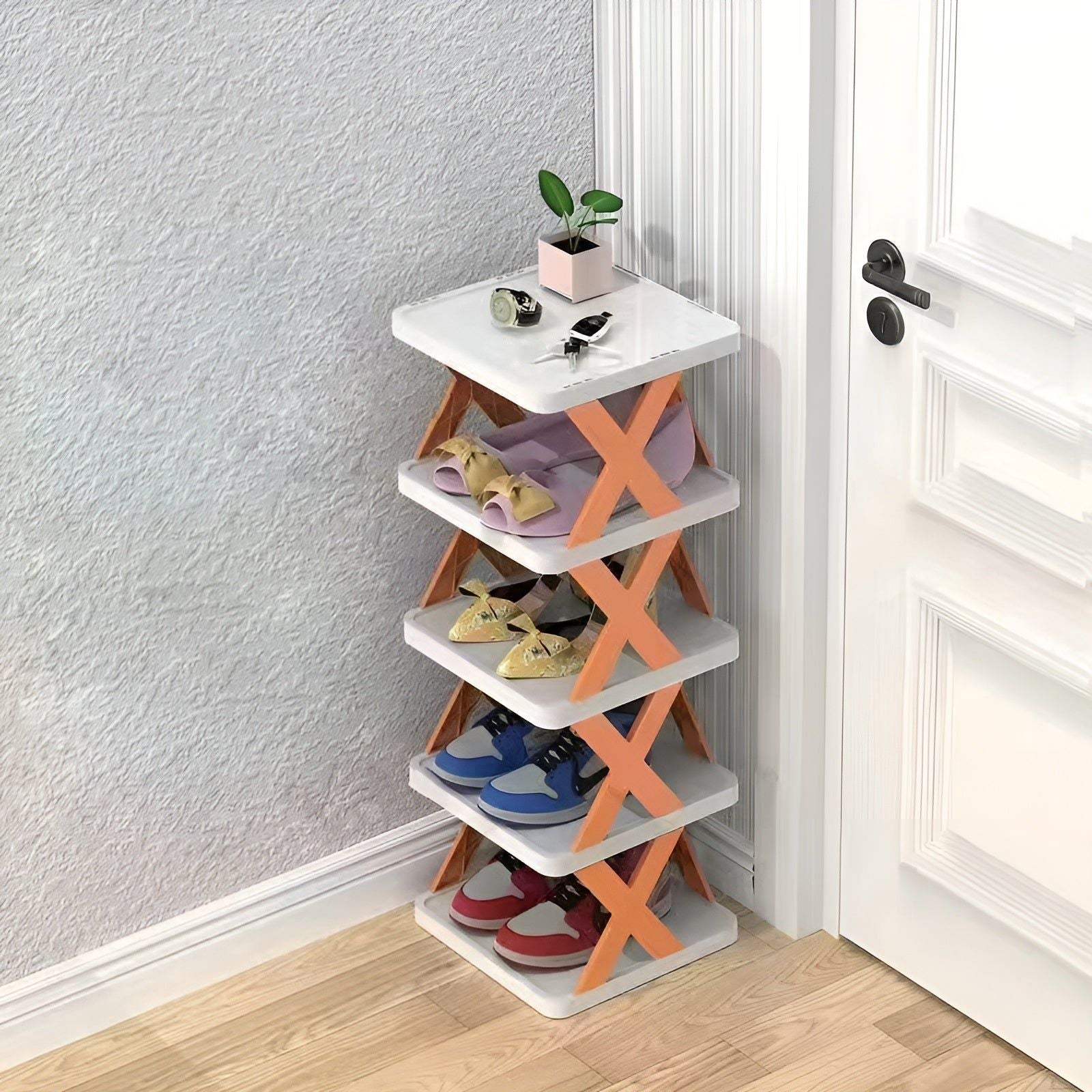 Guili | FlexiStack Shoe Rack – Foldable Multiple Shoe Organizer for Small Spaces