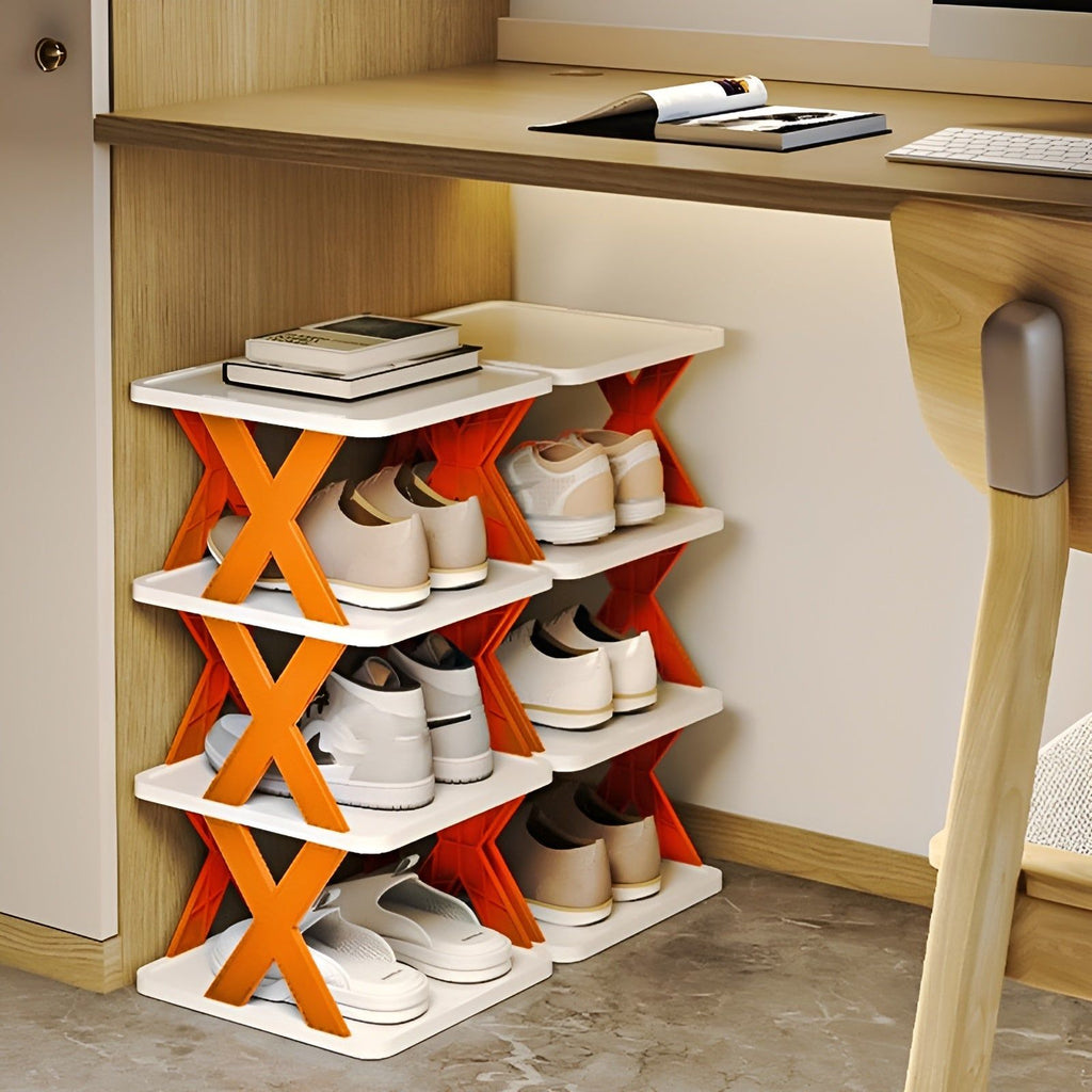 Guili | FlexiStack Shoe Rack – Foldable Multiple Shoe Organizer for Small Spaces
