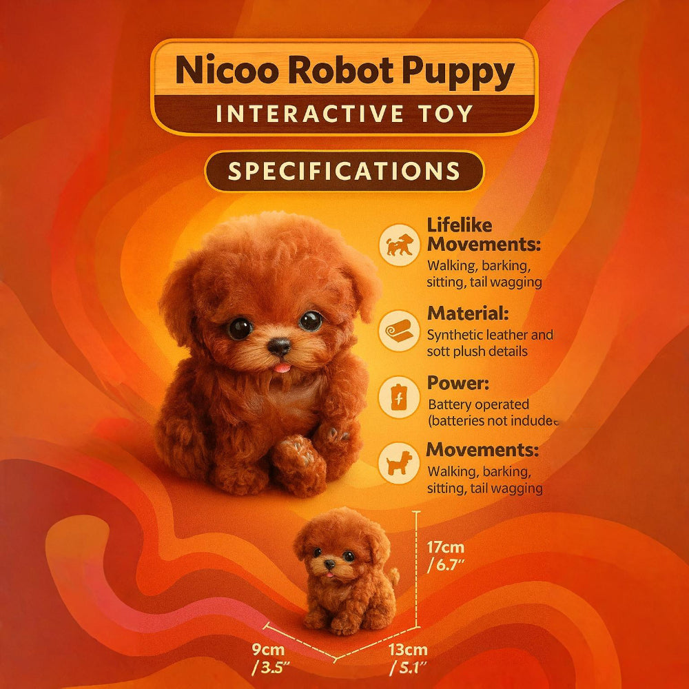 Guili | Nicoo Robot Puppy Interactive Toy Realistic Lifelike Dog for Kids