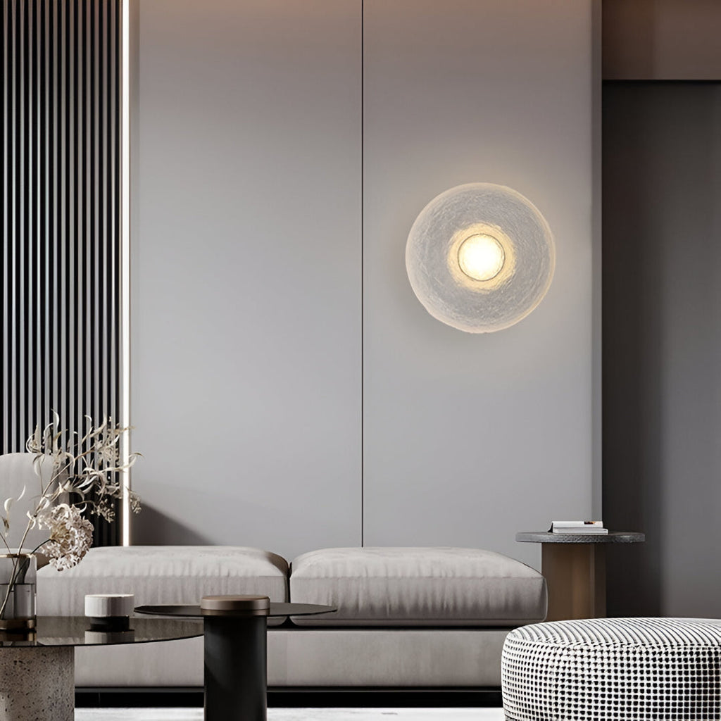 Modern Minimalist Resin Round Wall Sconce LED 1-Light