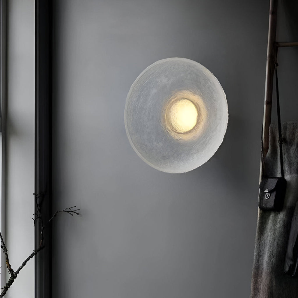 Modern Minimalist Resin Round Wall Sconce LED 1-Light