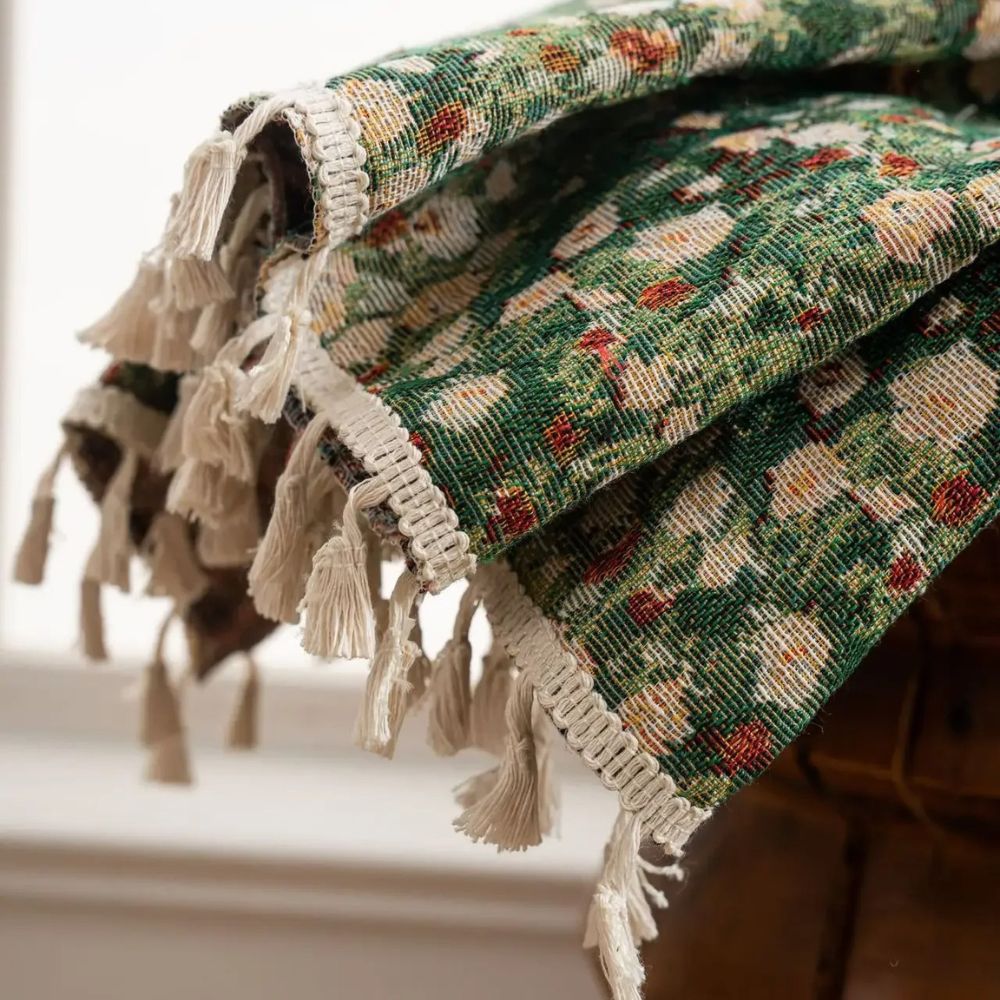 Guili | Ditsy Floral Tassel Curtain Panel for Bedroom or Living Room