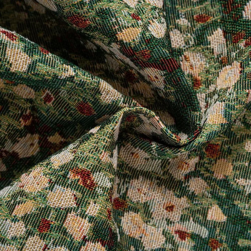 Guili | Ditsy Floral Tassel Curtain Panel for Bedroom or Living Room