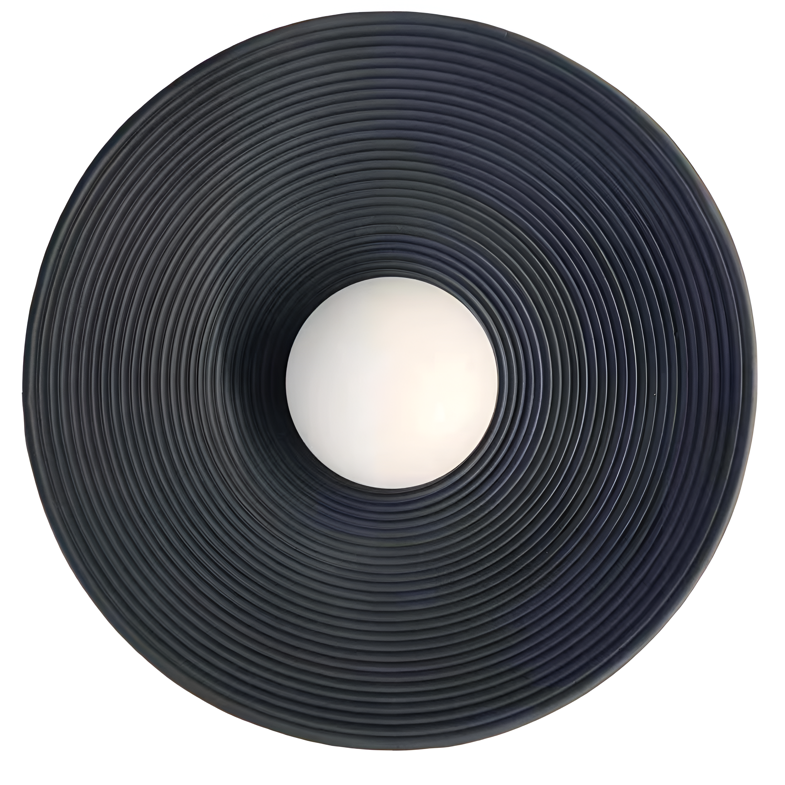 Retro Resin Ceramic-style Round Wall Sconce LED 1-light