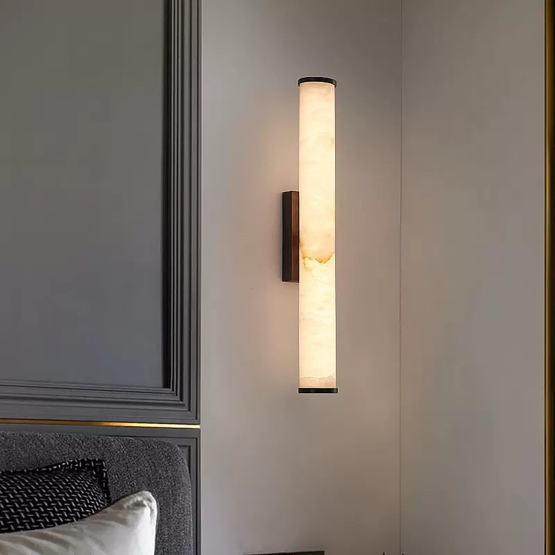 Modern Minimalist Spanish Marble Copper Wall Sconce LED 1-Light