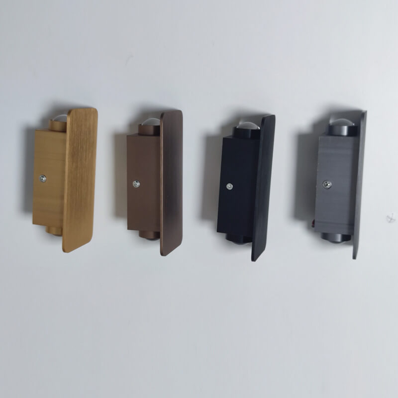 Nordic Minimalist Glass Rectangular LED Wall Sconce Light 2-light