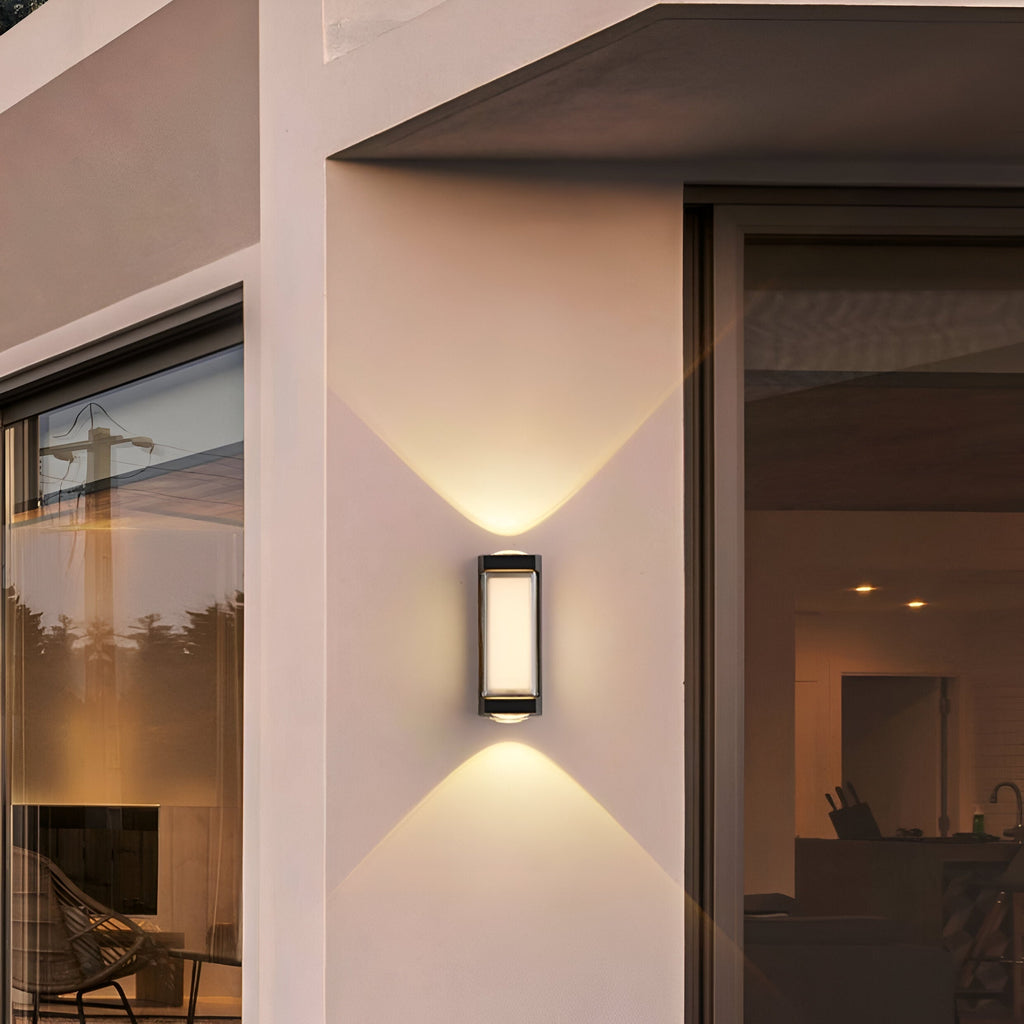 Nordic Minimalist Acrylic Rectangular Outdoor Wall Light LED Up-Down