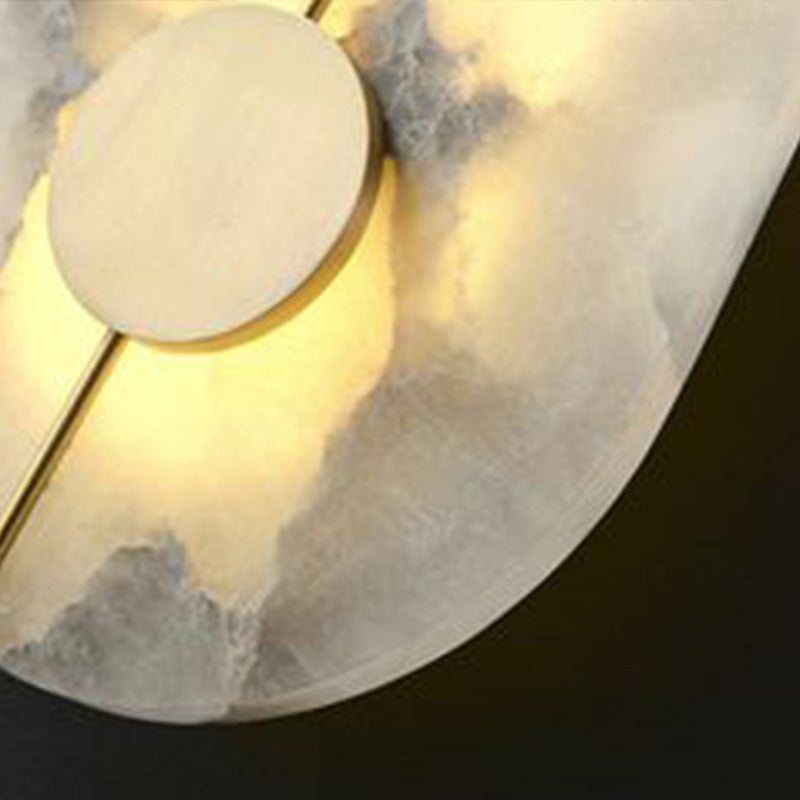 Modern Nordic Marble Round Wall Sconce LED 1-Light