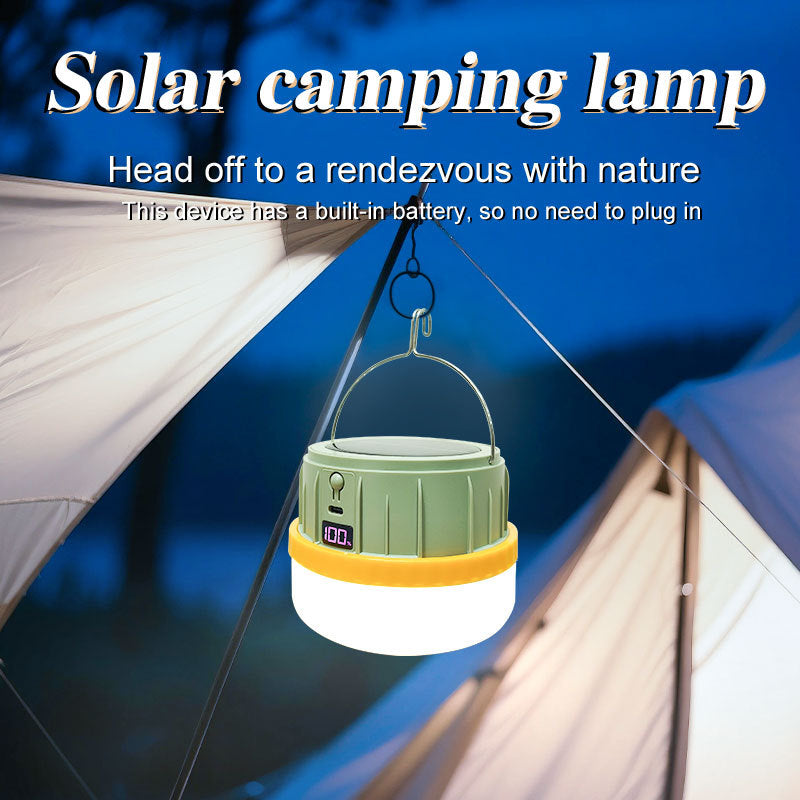 Digital Display Solar Camping Light Mobile Emergency Lighting