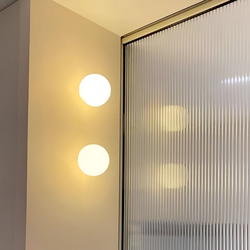 Minimalist Round Glass Wall Sconce LED 1-Light