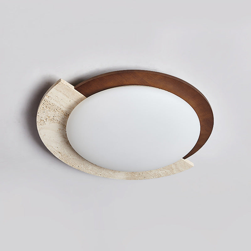 Retro Travertine Geometric Ceiling Light LED 1-Light